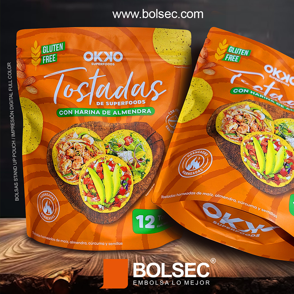 bolsas stand up pouch para alimentos